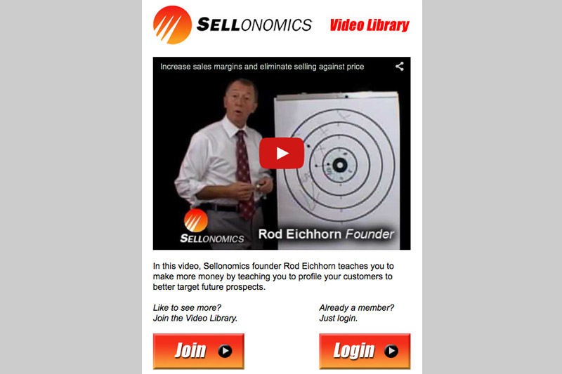 Sellonomics Video E-mail Newsletter